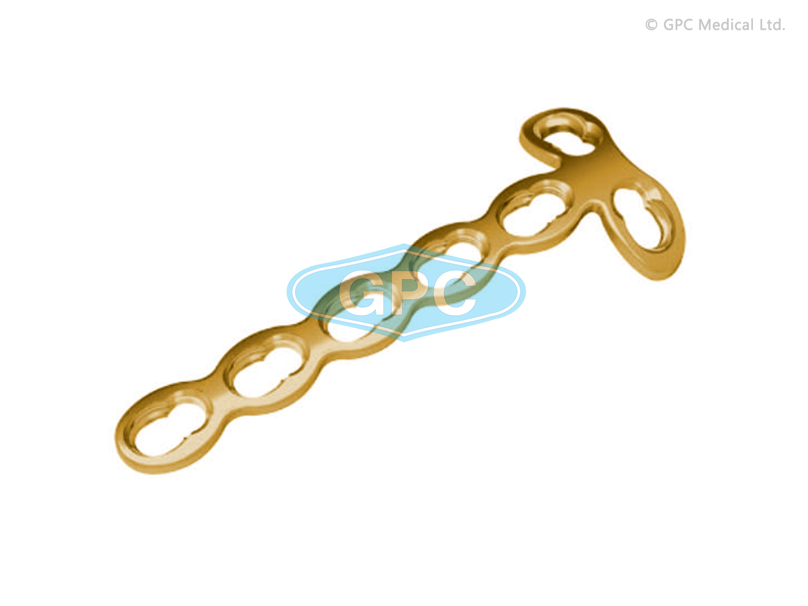 fix<em>LOCK</em> T-Plate with 2 Head Holes, 2.0 mm