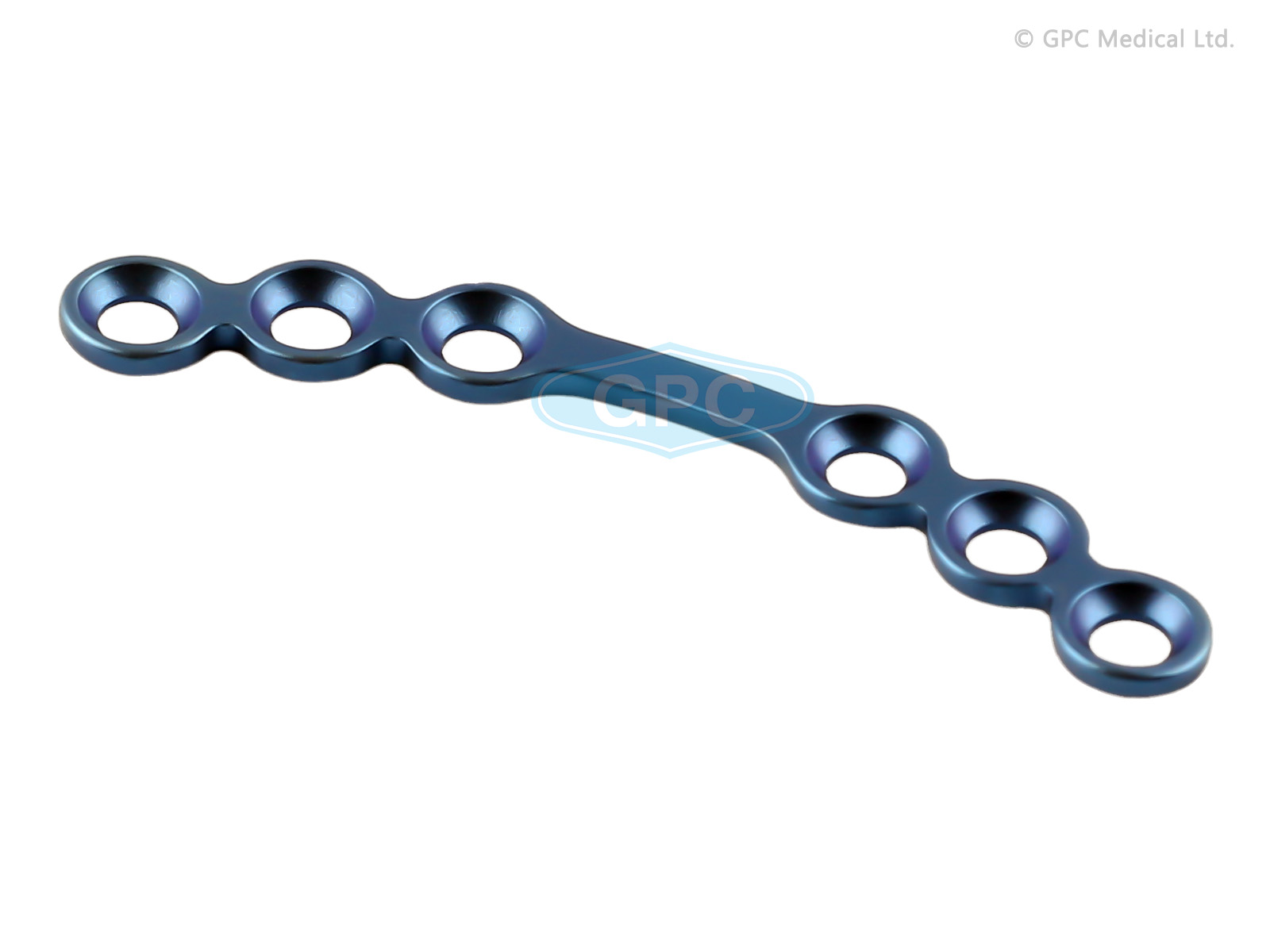 Orbital Plate with Gap, 1.5/2.0 mm - 6 Holes