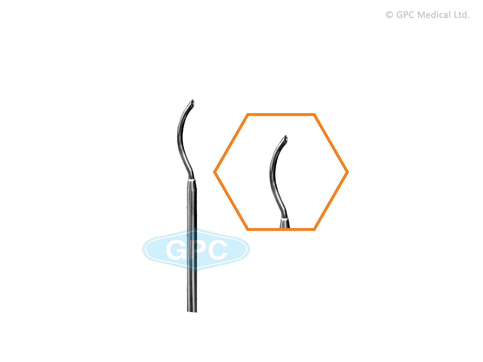 Suture Hook 12.5° Crescent Shaft