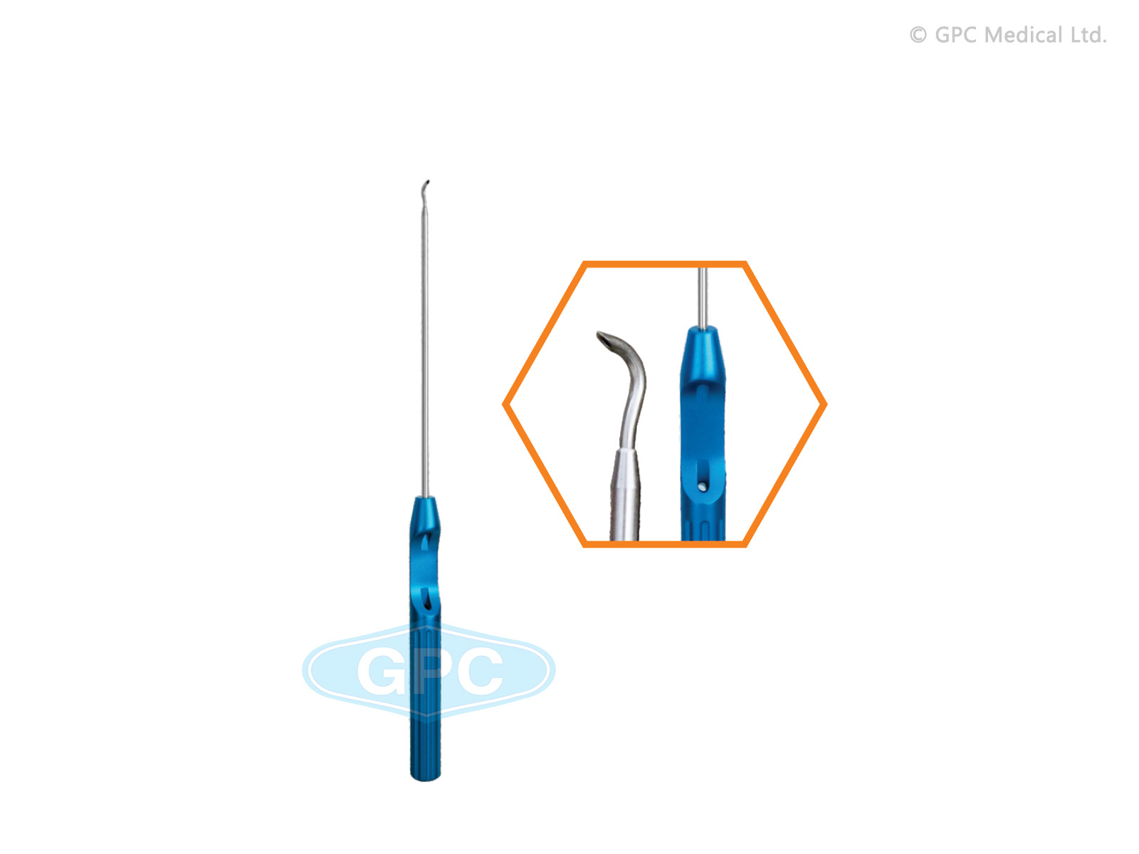 Suture Hook 25° Crescent