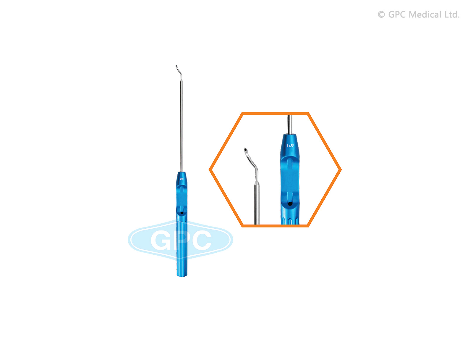 Suture Hook 45° Left
