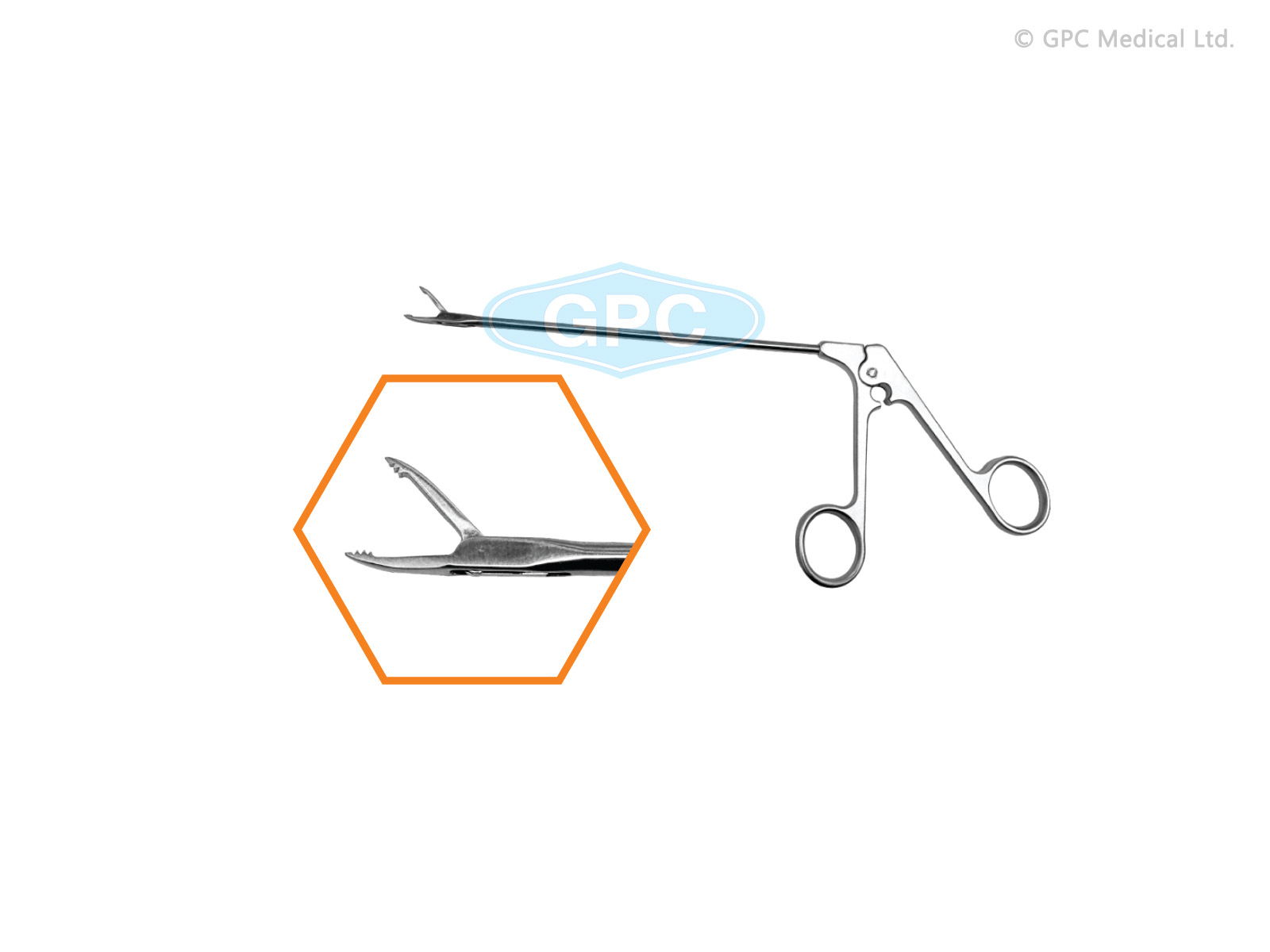 Suture Retriever with Serrated Jaw Straight