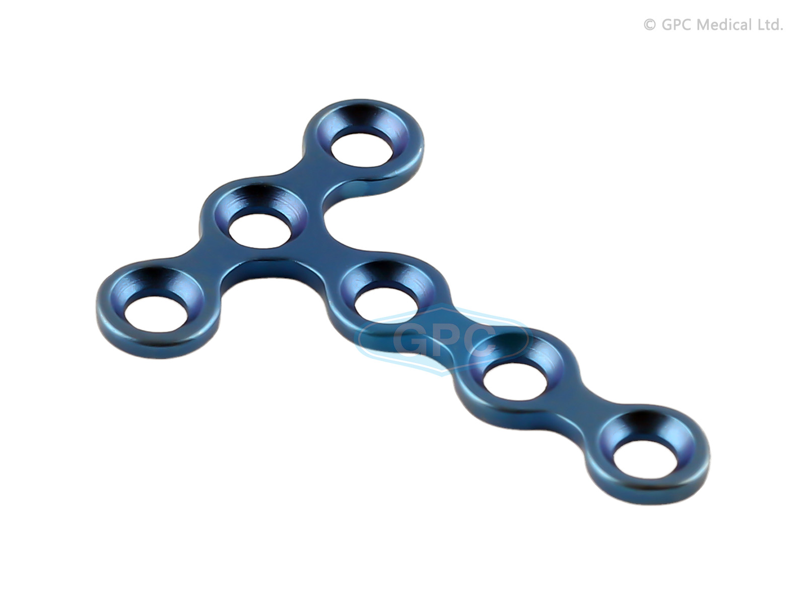 T-Plate, 1.5/2.0 mm with 3 Head Holes