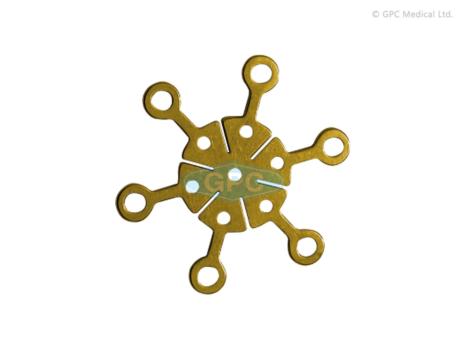 fix<em>LOCK</em> Burr Hole Plate 2.0 mm, Type I, 6 Holes