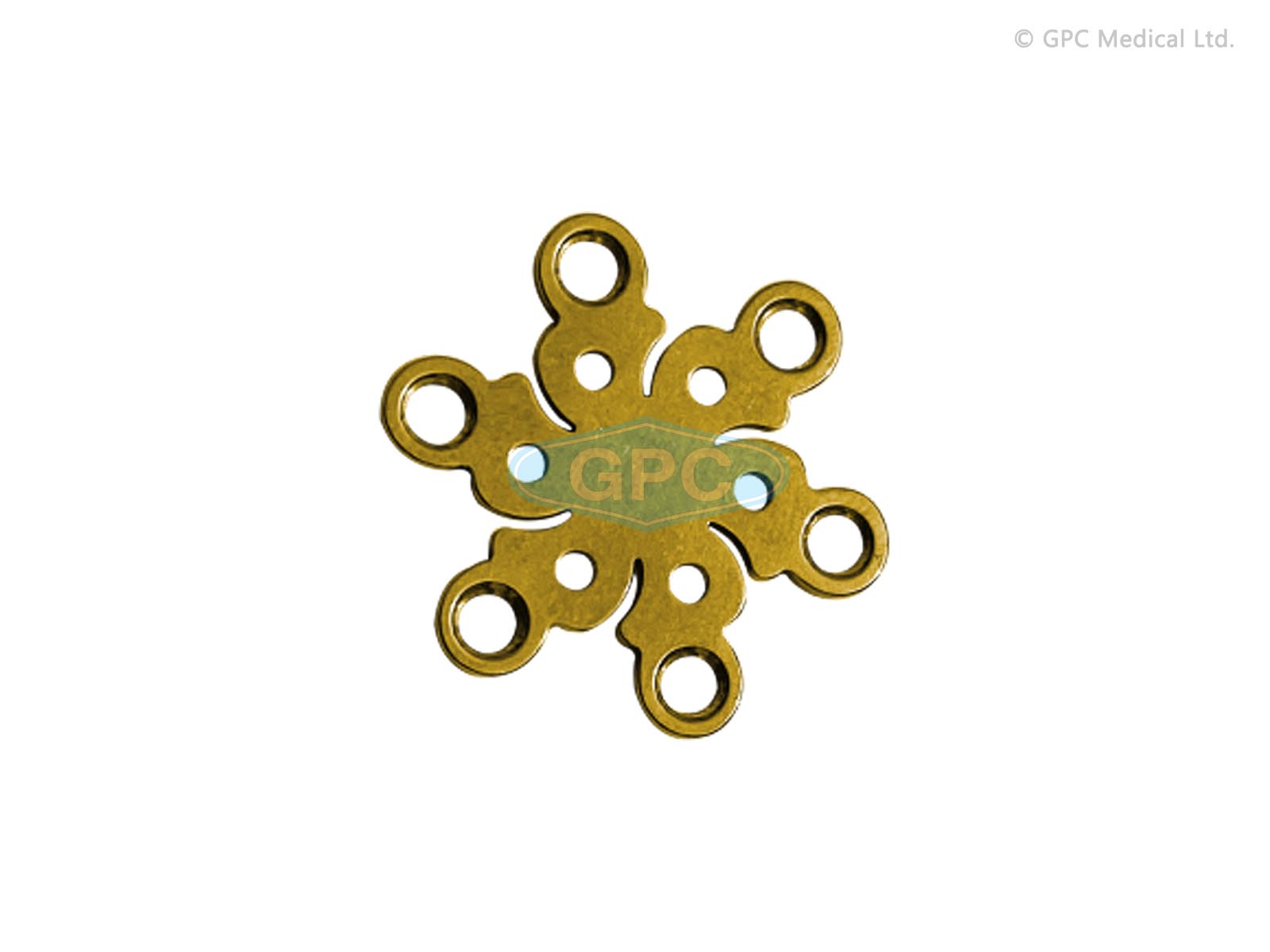 fix<em>LOCK</em> Burr Hole Plate 2.0 mm, Type II, 6 Holes